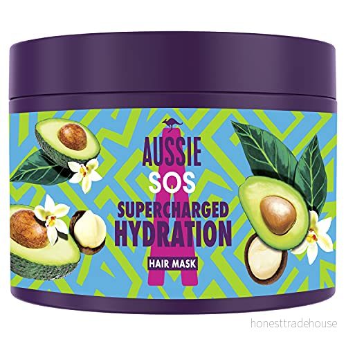 Aussie, sos hårmask, ingredienser av naturligt ursprung, ger näring och återfuktar, med macadamianötsolja, för skadat hår, återvinningsbar förpackning, 450 ml 8006540017166