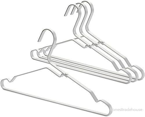 Brabantia Aluminium Kleiderbügel, Klädhängare (4 Pack), Silver 8710755118661