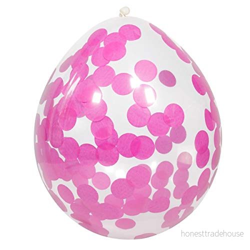Folat Ballonger med rosa konfetti 30 cm 4 st 8714572085960