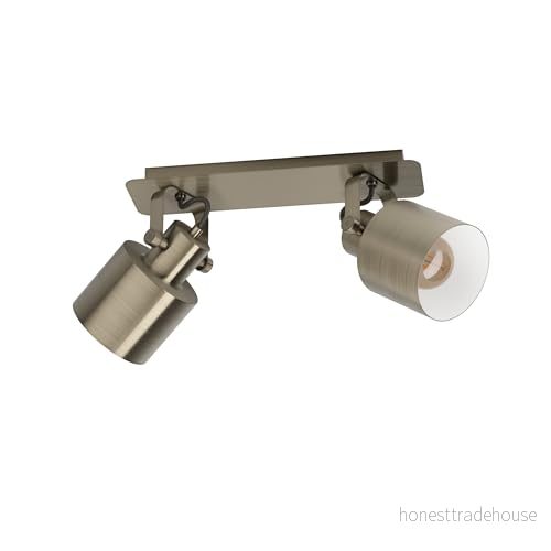 EGLO Takspotlight Southery 2 lampor creme guld borstad 9002759438180 EGLO Takspotlight Southery 2 lampor creme guld borstad 9002759438180