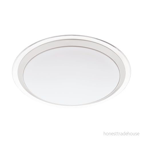 EGLO connect LED taklampa Competa-C, smart home taklampa, vägglampa av stål, plast, färg: vit, silver, klar Ø: 43 cm, dimbar, vita toner och färger justerbar 9002759968182