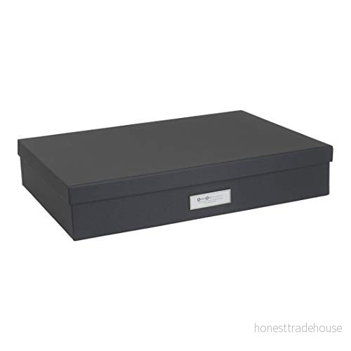 Bigso Box of Sweden 934145641 Förvaringsbox A3 format fiberpanel mörkgrå 31 x 43,5 8,5 cm 7330061934567