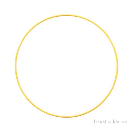 Vaessen Kreativa metallhantverk, gul, Ø 25 cm eller 9,8 tum diameter, 3 mm tjock, drömfångarring, kransring för makramé vägghängning, virkning, boho dekor, bröllopsdekorationer, 8716052232178