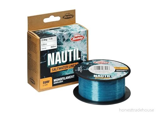 Berkley Nautil surf Monofilament Fiskelinje med låg töjning och minnesfunktion Stark slitstark Långkastande salt eller sötvattensfiske 0,35 mm 20 lb 600 m 28632985380