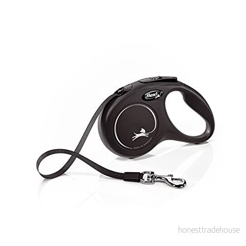 Flexi New Classic Koppel - 5 m - S - Svart - Upp till 15 kg 4000498023228