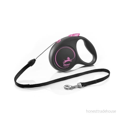Flexi Black Design S leash 5 m 12 kg pink 4000498033319
