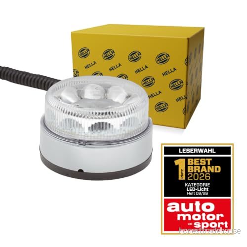 HELLA LED Blixtvarningsljus K Blizzard 12V / 24V gul påbyggd/Magnetfäste Kabellängd: 600mm Kontaktutf. ID: DIN ISO 4165 Antal: 1 2XD 012 980 021, Magnetiskt fäste 4082300696806