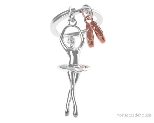 Dhink nyckelring balettdansare, Silver, roséguld, Taille unique 5404006049189