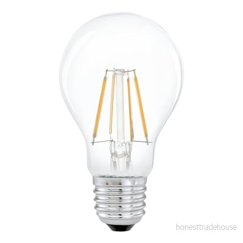 EGLO E27 LED lampa, glödlampa klassisk, ljuskälla för retrobelysning, 4 Watt (motsvarar 32 Watt), 350 Lumen, varmvit, 2700 K, Edison A60, Ø 6 cm 9008606227402