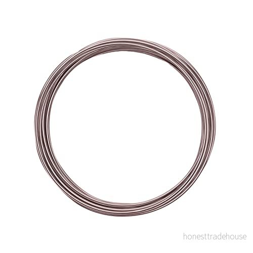 Vaessen Creative aluminiumtråd, delikat, 1,5 mm x 5 m, pysseltråd, dekorativ tråd, blomtråd, smycken meter Flexibel smyckestråd Misty rosa, 500 0,15 cm 8716052168354