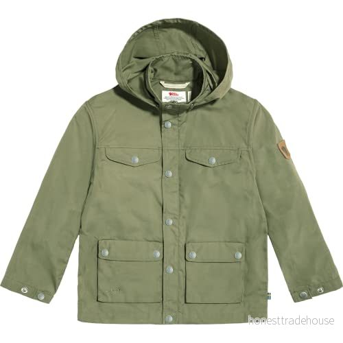 Fjällräven KIDS Greenland Jacket Unisex Allvädersjacka för barn, Storlek: 146, Green 7323450690816