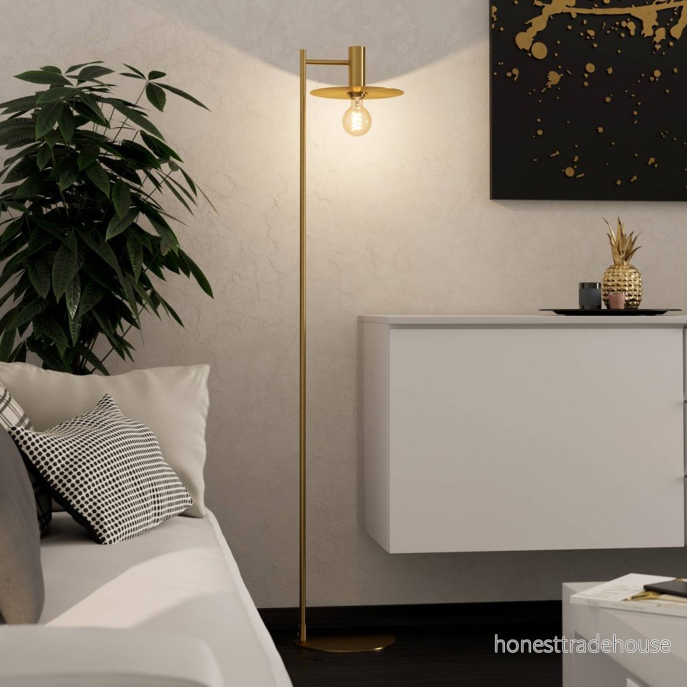 EGLO Golvlampa Escandell borstad mässing 9008606273911