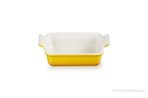 Le Creuset Grund rektangulär stengods, tallrik, 19 cm, 1,1 liter, Nectar, 71102196720001 843251171446
