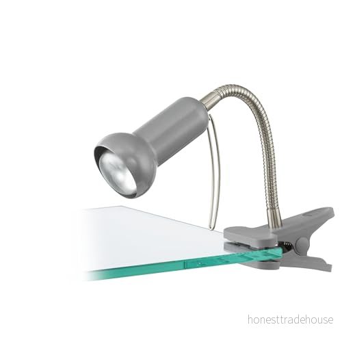 Eglo FABIO Skrivbordslampa 1 uttag klämmonterbar E14 silver 9002759812652 Eglo FABIO Skrivbordslampa 1 uttag klämmonterbar E14 silver 9002759812652