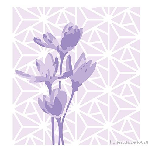 Skiktade stenciler 4PK Geo Flowers av Olivia Rose 630454266181