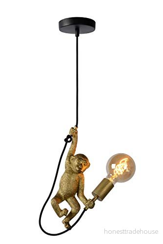 Lucide Extravaganza Chimp Pendellampa, Guld matt/Svart 5411212105318