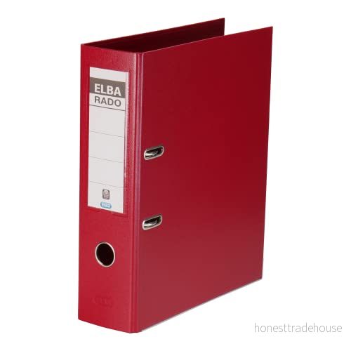 Elba Mapp A4, rado plast, 8 cm bred, röd, 1 styck 4002030101456