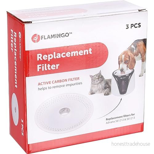 Flamingo Pet Products 3 ersättningsfilter för Adriana Sensor Fontän Black katter och hundar 5400585176841