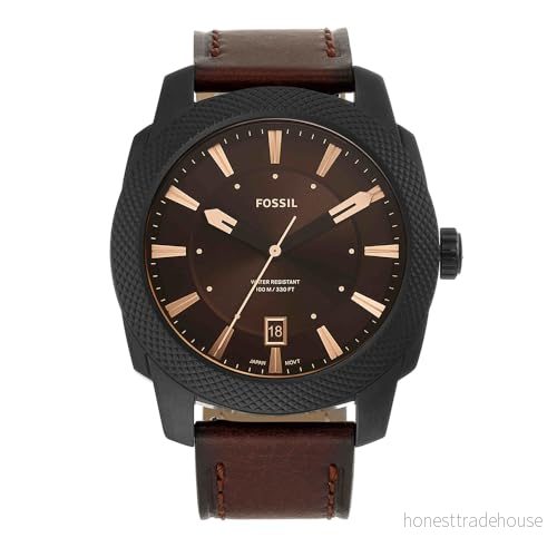 Fossil Machine Klocka, Storlek: One Size, Stainless steel/black 4064092192209