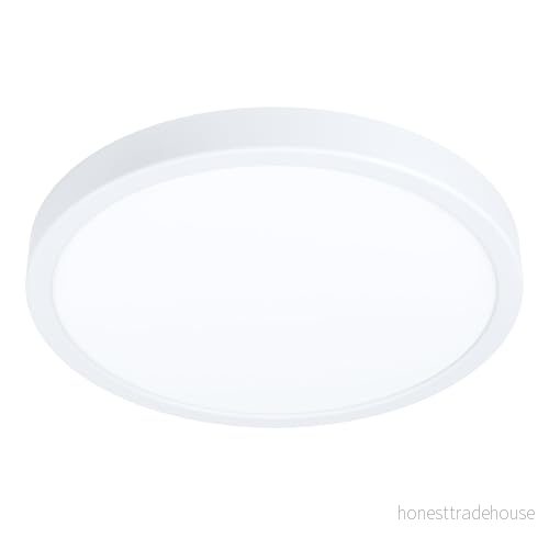 Eglo LED taklampa Fueva 5, Ø 28,5 cm, 1 glödlampa bygglampa av stål och en ljusyta plast, i vitt, neutral vit 9002759992279