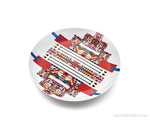 Alessi Maträtt för godis i dekorerade porslin, Multifärg, One Size 8003299467679