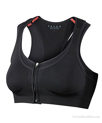 FALKE dam sport BH mångsidighet maximalt stöd funktionsfiber, topp extra starkt grepp, byst med frontlås, 1 st, mångsidig. Färger och koppstorlekar Svart (svart 3000) XS 4043876737355