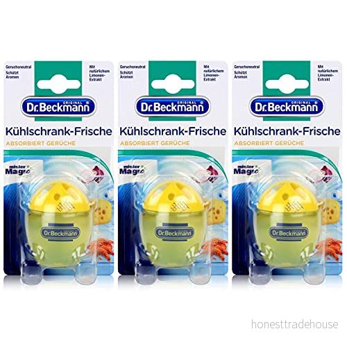 Dr. Beckmann kylskåpsuppfräschare kylskåpsdeodorant neutraliserar effektivt lukter med naturligt limeextrakt och ekologisk alkohol 40 g 4008455048314