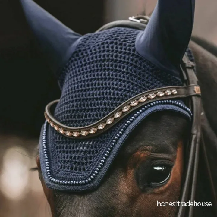 Kentucky Horsewear Wellington glitter Soundless fluggöron, storlek: WB, färg: marinblå 5425030837351
