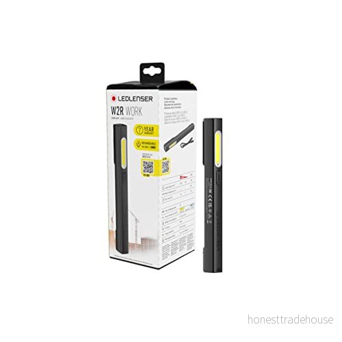 Ledlenser W2R arbete, bärbar LED lampa, batterilampa, ljus ficklampa, 220 lumen arbet, inspektion handverktyg, trådlös lampa ljus, 7 h bränntid, USB batteridrivna lampor 4058205032063