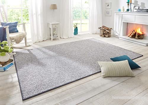 BT Carpet Wolly löpare vardagsrumsmatta platt tyg kort lugg ullutseende ull skandi look matsal, vardagsrum, barnrum, sovrum kräm, 80 x 150 cm 4260482448868