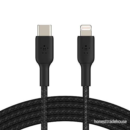 Belkin Boost Charge Lightning USB C Braided Cable 2 Meter Svart 745883788804