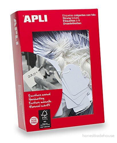 APLI Barn 00395 Hängetiketter 45 x 65 mm, Vit, 400 taggar 8410782003953