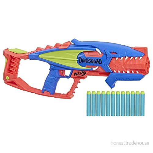 Jeu de tir Nerf DinoSquad Terrodak Blaster en forme dinosaure avec 12 fléchettes Elite 5010996142931