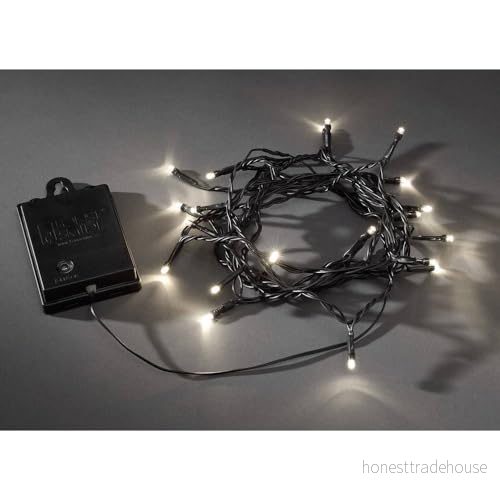 Konstsmide 3724 100 mikroljuskedja utomhus batteridriven antal glödlampor 40 LED varmvit 7318303724107