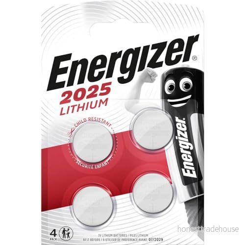 Energizer CR2025 Litium Knappcellsbatteri - 4-pack 7638900415360