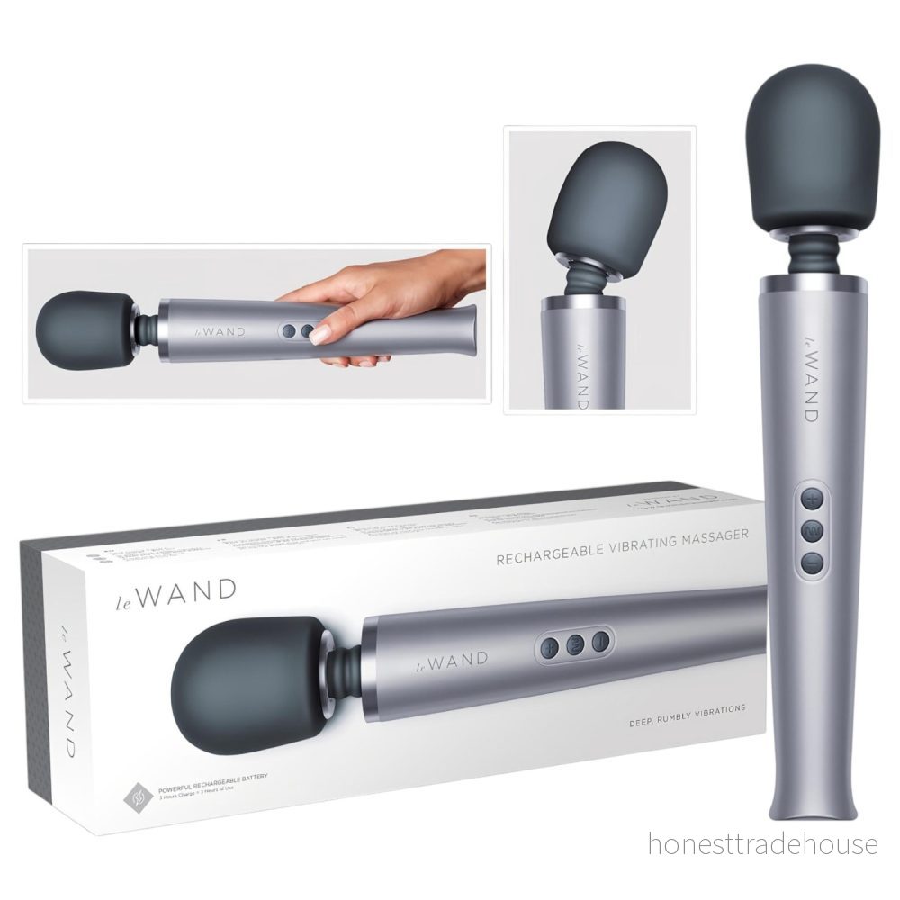 le Wand Massagestav, Antracit/Silver, 34 cm 4890808186862