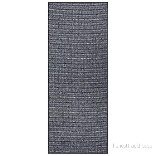 BT Carpet Bouclé Löpare kökslöpare, halkfri, gångmatta, platt tyg med kort lugg, köksmatta för hall, kök, vardagsrum, badrum, badrum antracit, 80 x 300 cm 4260659066826