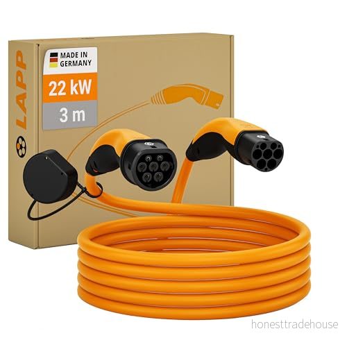 LAPP Type 2 Charging Cable, up to 22 kW, 3 m, orange 4064728471302