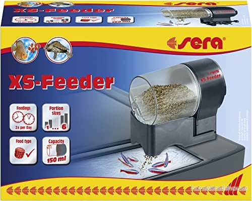 sera XS matare tillförlitlig foderautomat för enkel och snabb installation på eller akvariet 4001942536363