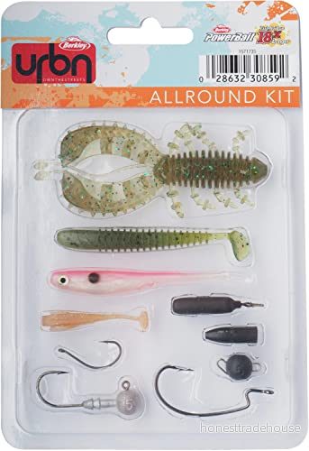 Berkley URBN Allround kit, paket med fyra mjuka drag och tillbehör till många fiskar, utvalda av Berkleys Street Fishing Experter för att fånga abborre, gädda, zander, varierad 28632308592