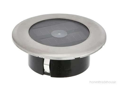 Konstsmide Solar LED Utomhusbelysning Trädgårdsbelysning Golvpunkt 7626 000/B: 11 cm T: m H: 4 cm/2 x NiMH batteri/IP44/rostfritt stål/klart glas 7318307626001