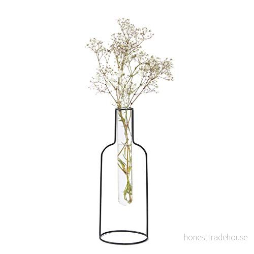 Balvi Vasflaska silhuett färg svart dekorativ vas i glas och metall original form av 8430306273235