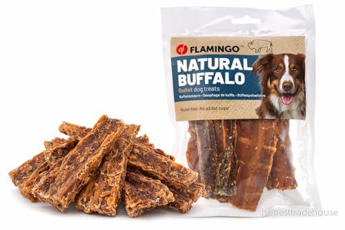 Flamingo behandlar hund naturligt nötkött luftrör platt 100 g glutenfritt gott mellanmål 5400585130546