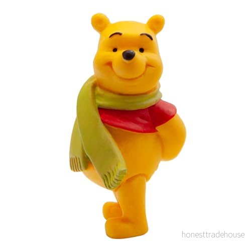 Bullyland 12327 Björnen Puh med halsduk från Walt Disney Nalle Puh, ca 6,4 cm, detaljrik, perfekt som en liten gåva för barn 3 år 4007176123270