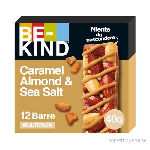 BE KIND Nötbar med Karamell, Mandlar och Havssalt, 12x40g 602652257797