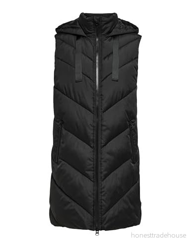 JDY Jdyskylar Padded HOOD Väst - Svart 5715209161760