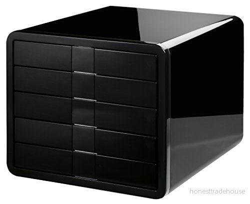 HAN 1551 13, i Box låda set. Innovativt lådset premiumkvalitet Med designpriser. 5 stängda lådor, svart 4012473155114