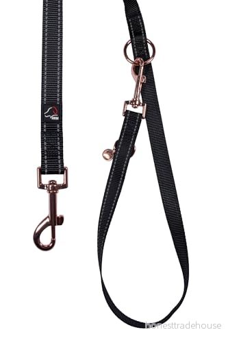 HKM Anam Cara hundträningskoppel svart/roséguld M 4057052664526