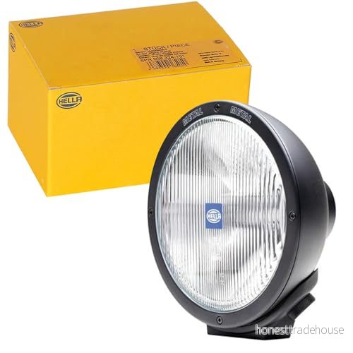 HELLA 1F8 007 560 101 Projecteur longue portée gauche, droit H1 noir limpide rond Halogène 12 avec feu de route 4082300078411