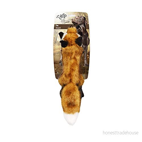 ALL FOR PAWS Räv hundleksak med pip, 25 cm/10 tum, röd 847922040307